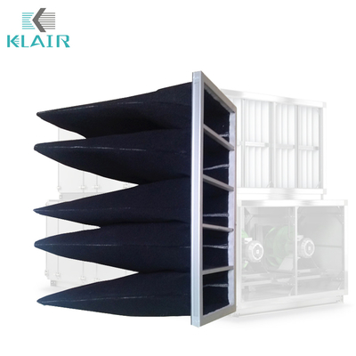 Bộ lọc túi than hoạt tính F5-F9, Bộ lọc không khí bằng thép mạ kẽm G4 Carbon